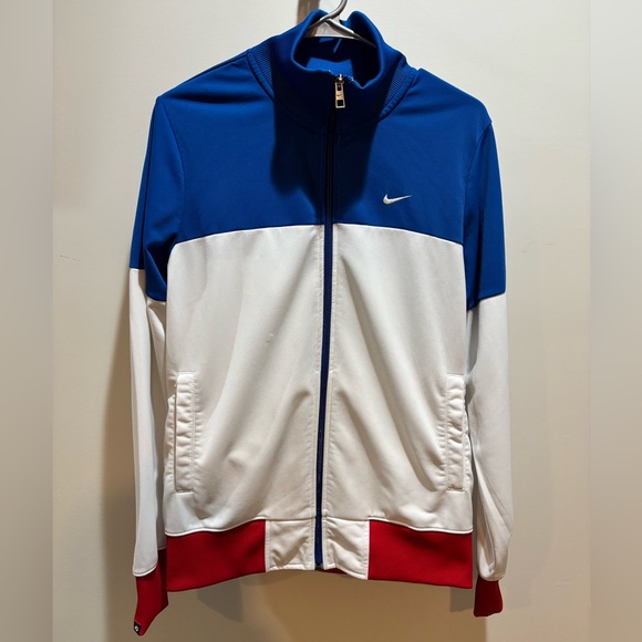 Nike Other - Nike Men's Blue, White, and Red Windbreaker
